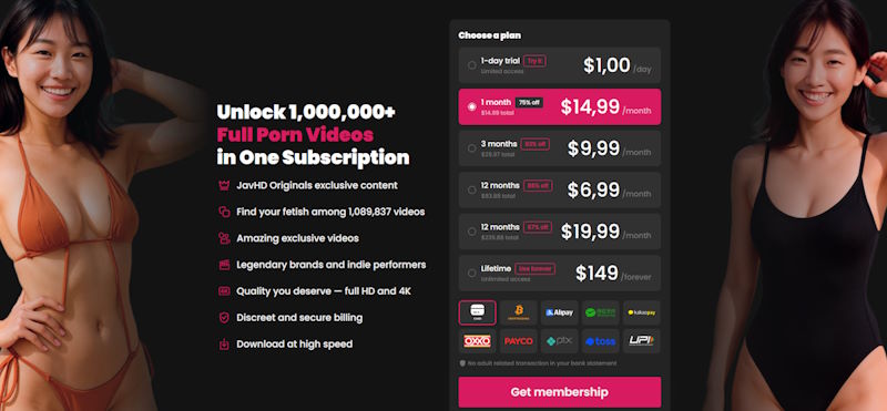 JavHD discount — save up to 97% on premium Japanese uncensored content